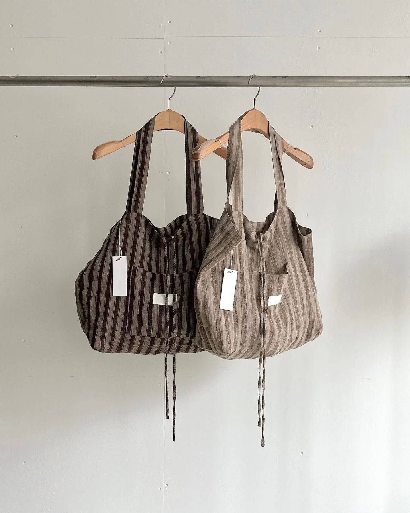 休閒條紋tote bag (2 Colors)
