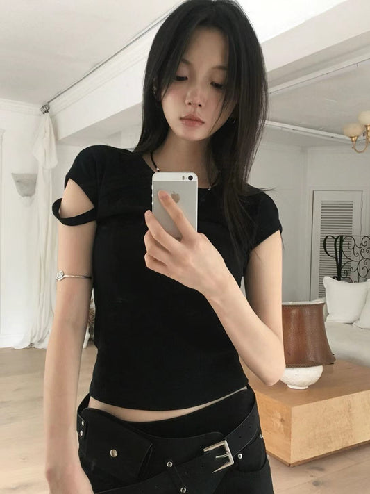 俐落顯瘦修身短袖Tee (3 Colors)