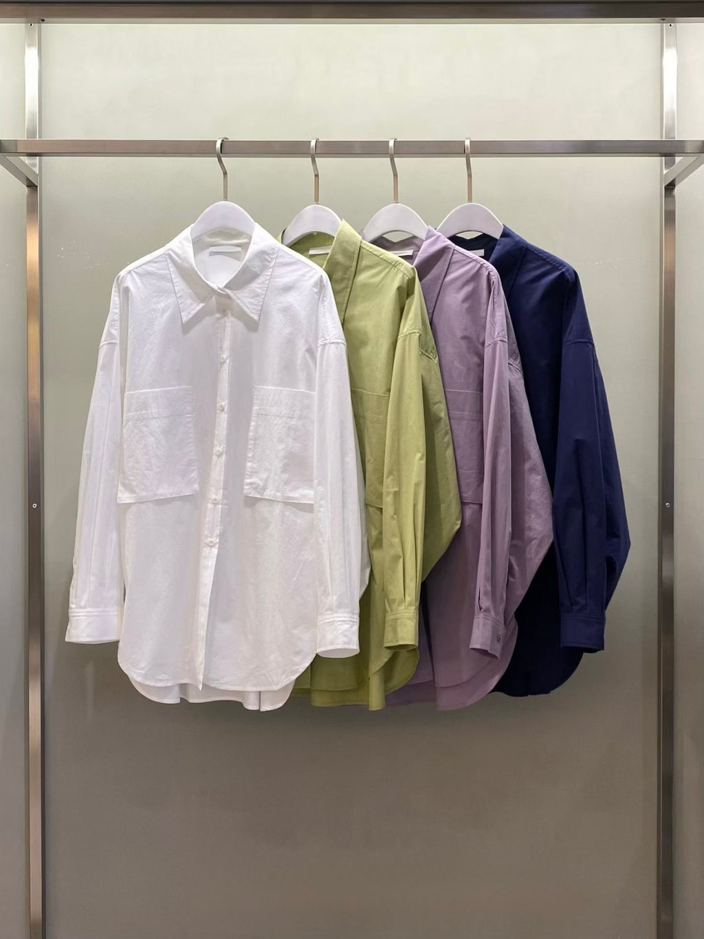 棉質口袋襯衫 (4色)