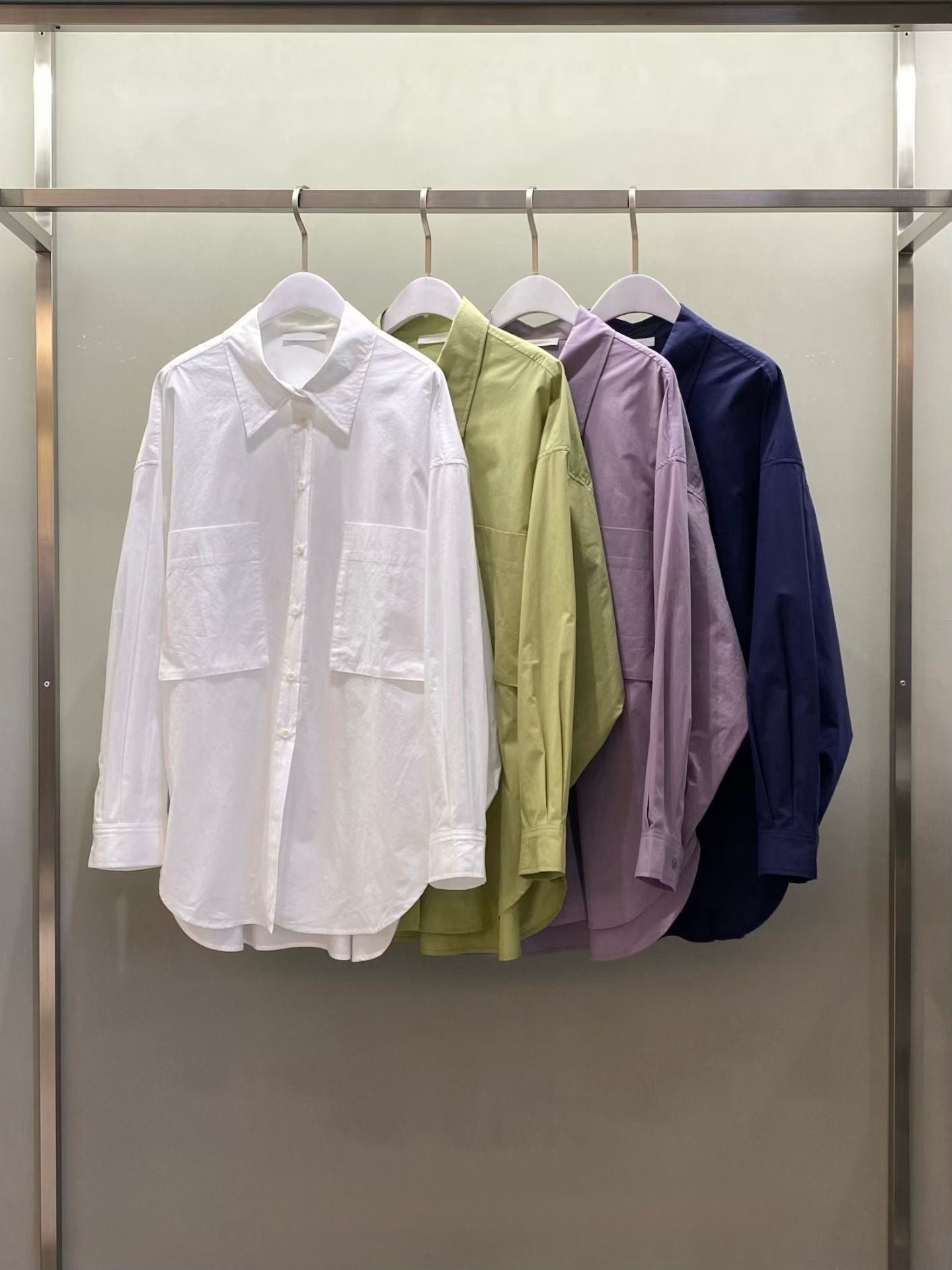 棉質口袋襯衫 (4色)