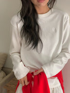 圓領淨色長袖Tee 3色