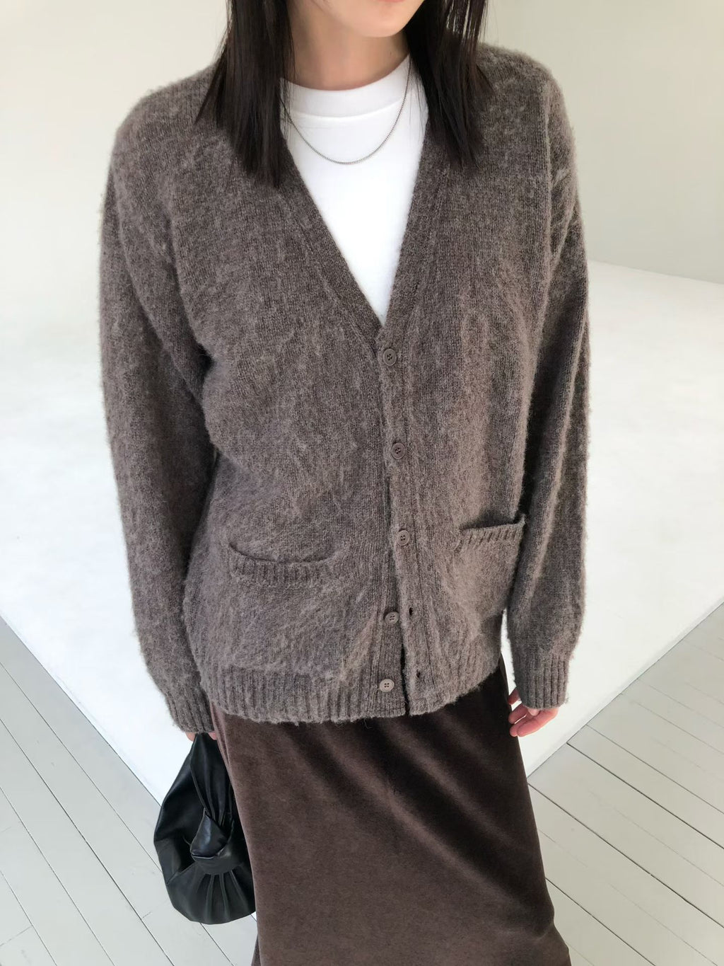 V領排釦針織外套 5色