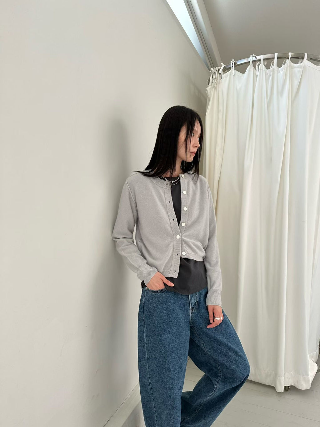 圓領針織外套 3色