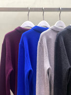 翻領針織上衣 4色