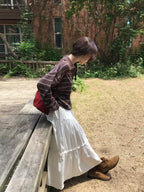 翻領條紋針織上衣 3色