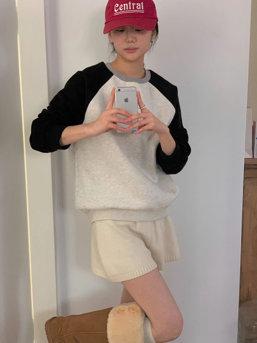 拼色牛角衛衣 3色