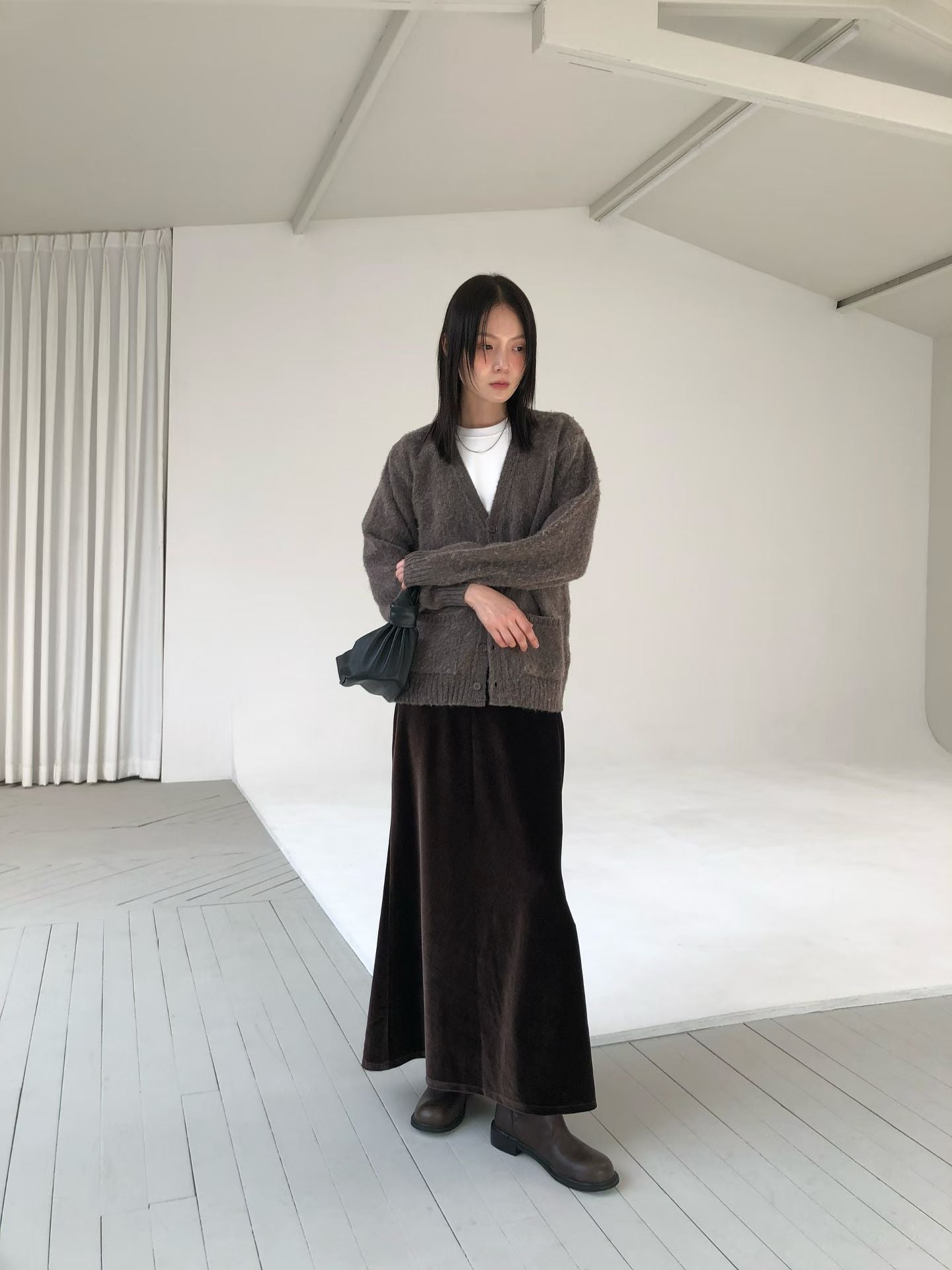 V領排釦針織外套 5色