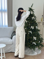 高腰寬鬆長褲 2色