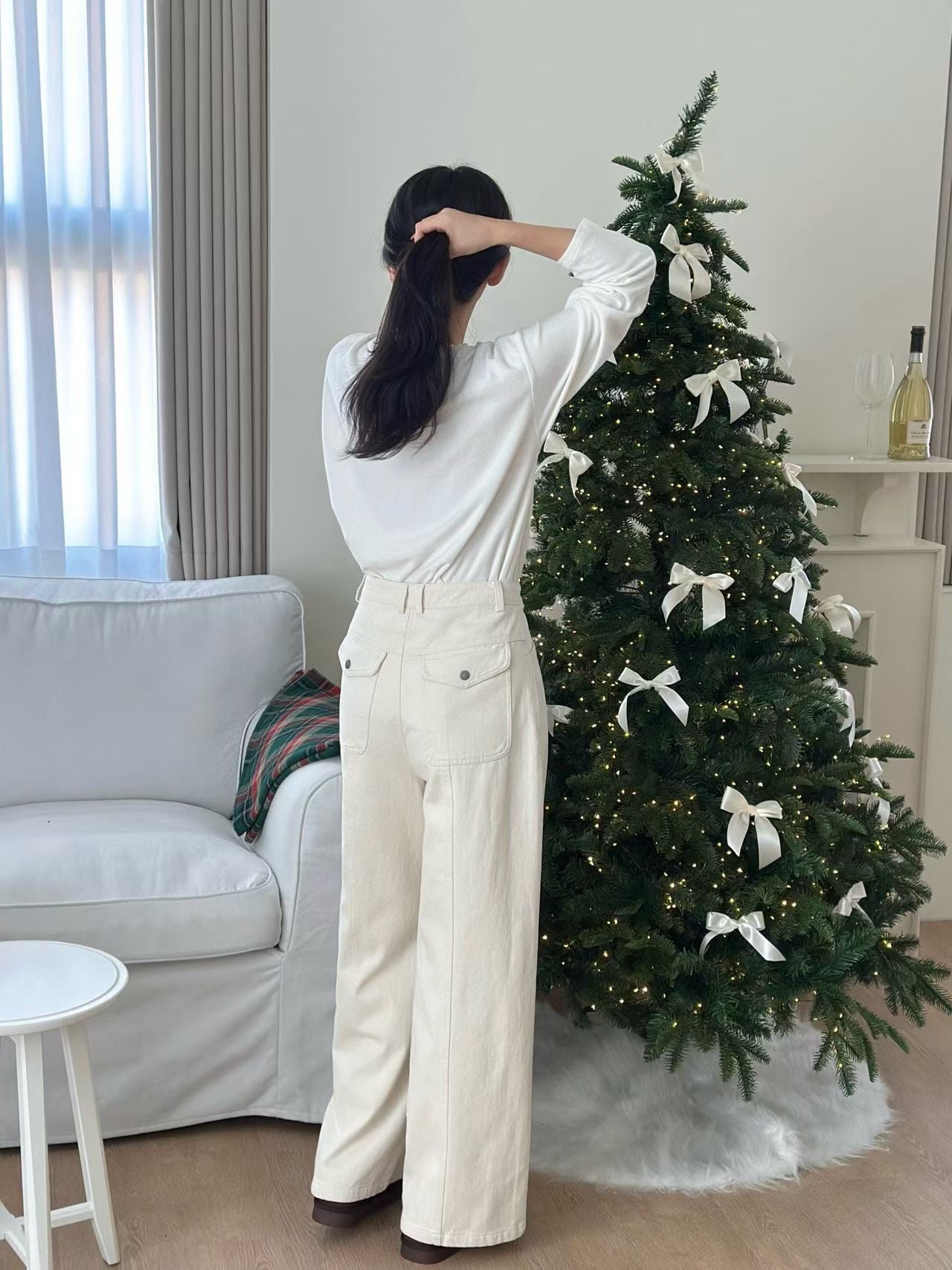 高腰寬鬆長褲 2色