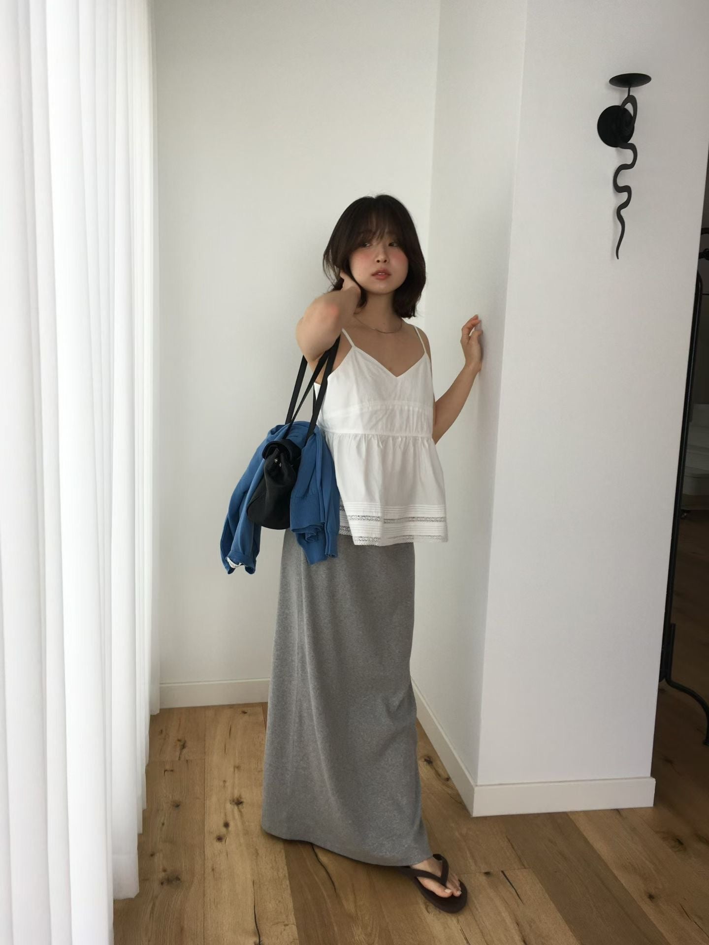 超舒服! BASIC橡筋腰長裙 (3 Colors)
