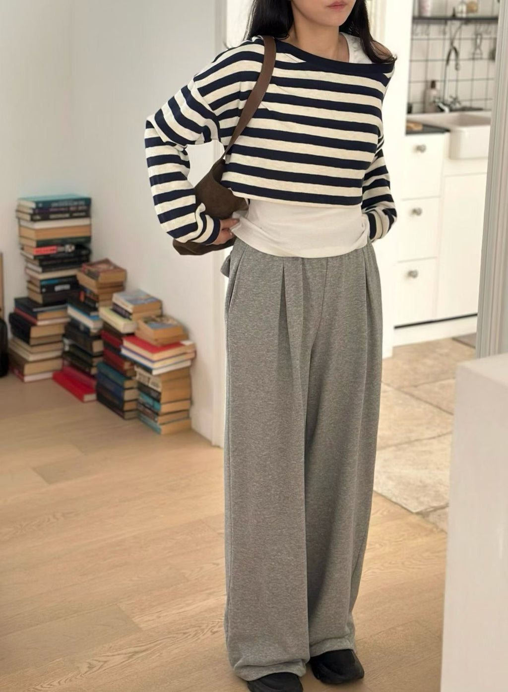 條紋露肩衛衣 3色