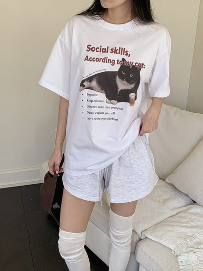 Meow 短版 Tee (3 Colors)