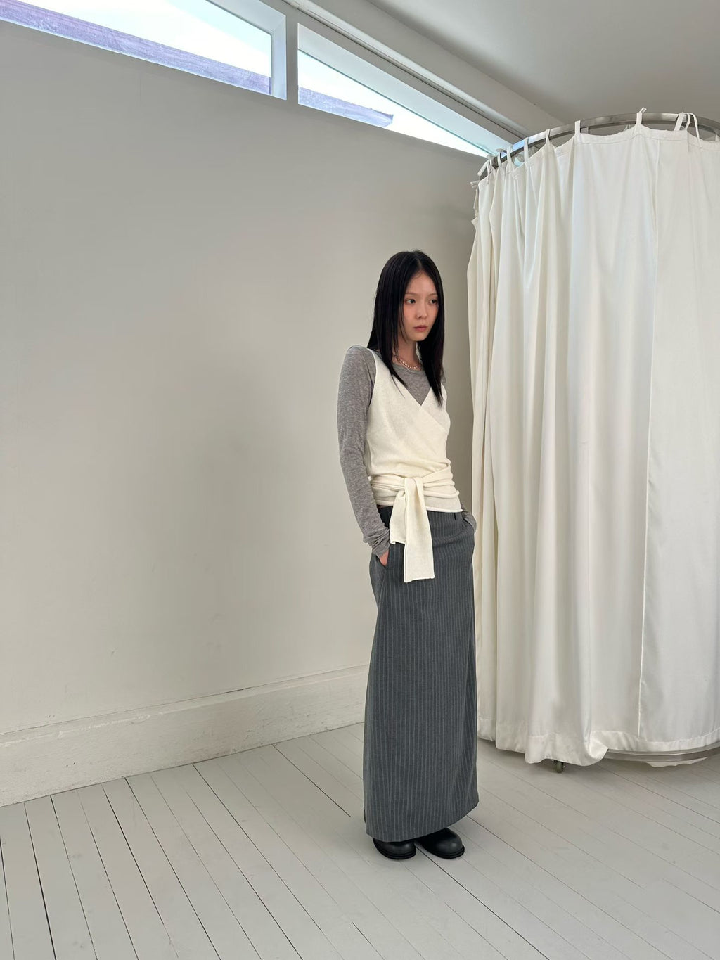 淨色針織無袖上衣 4色