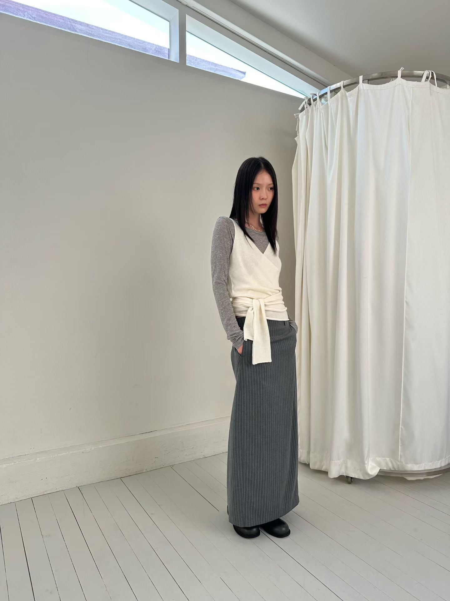 淨色針織無袖上衣 4色