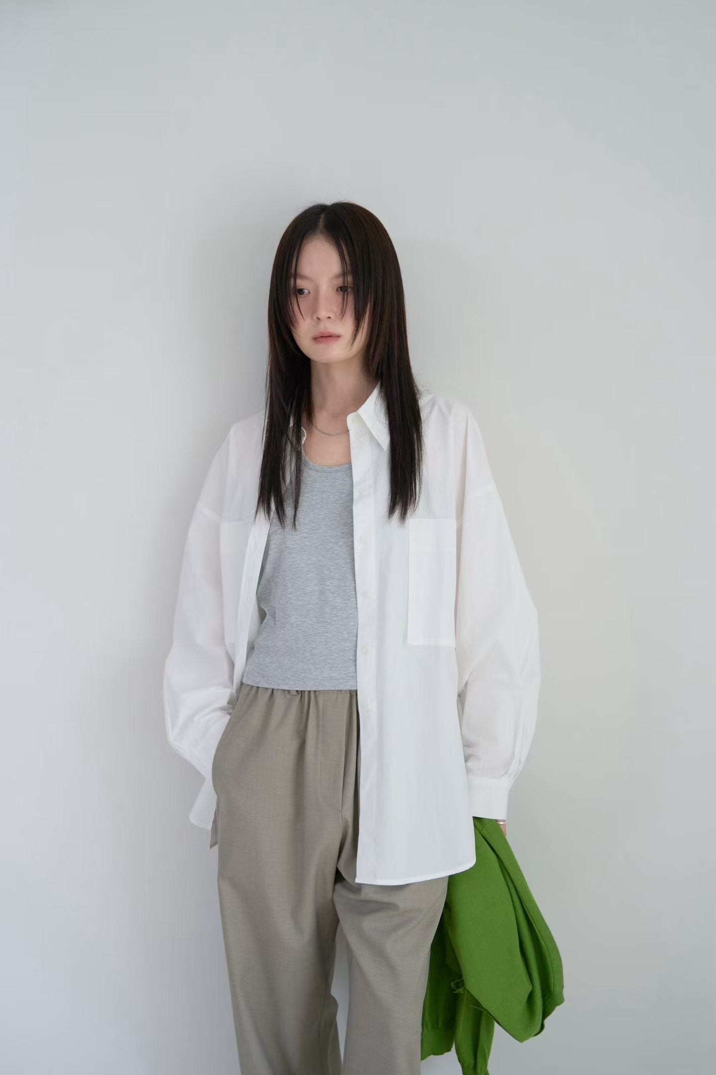 棉質口袋襯衫 (4色)