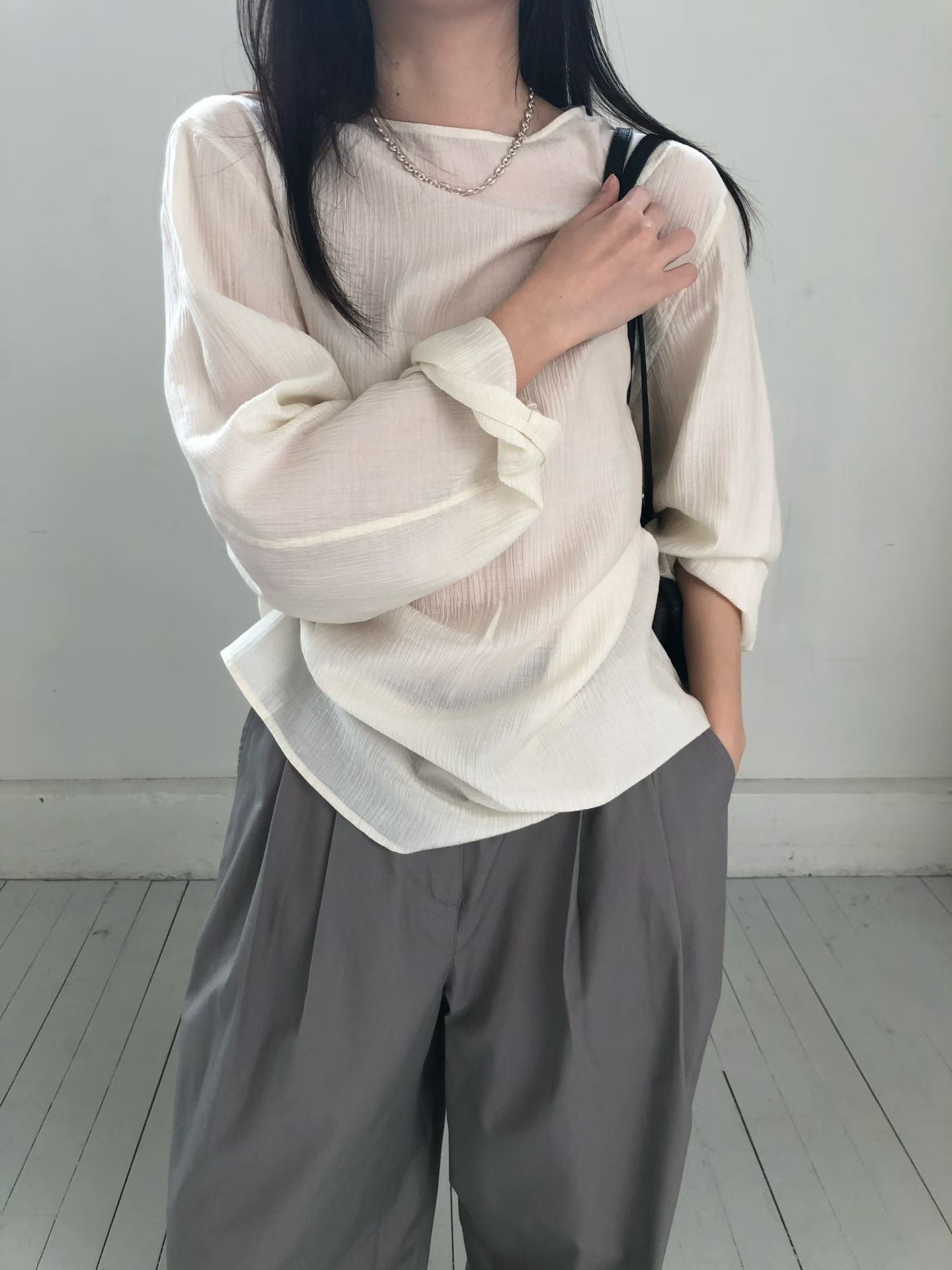 簡約寬鬆上衣 (3色)