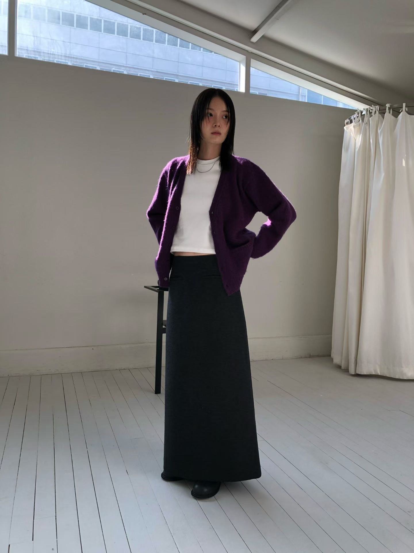 V領排釦針織外套 5色