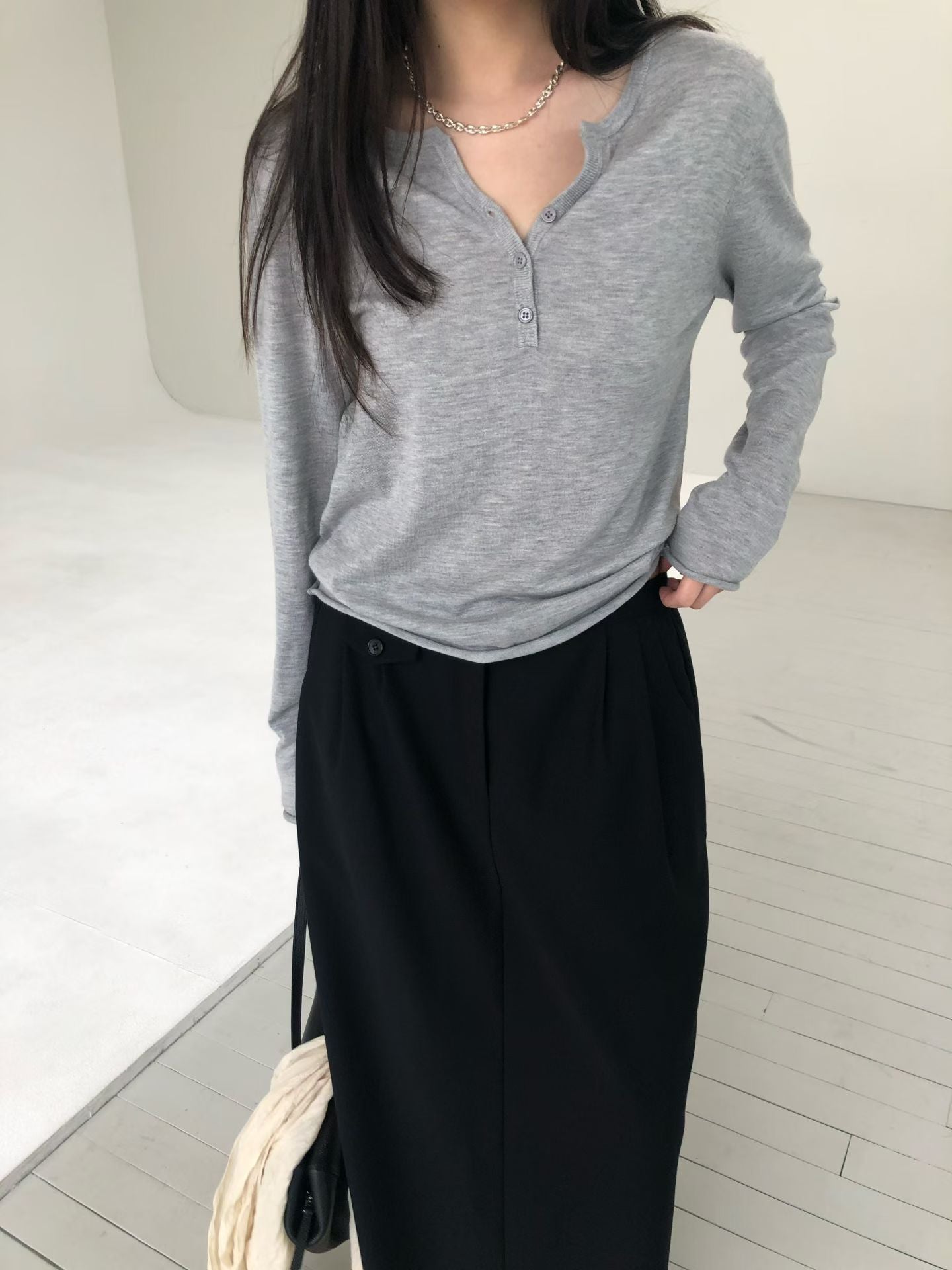 春季針織上衣 (2色)