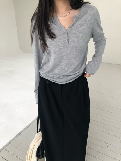 春季針織上衣 (2色)