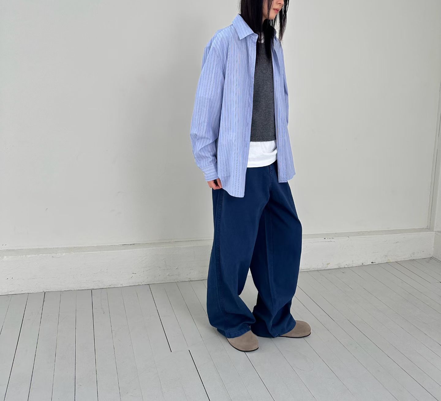 簡約淨色長褲 3色