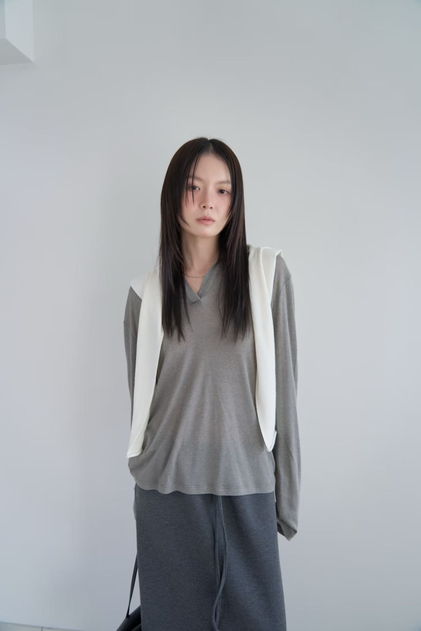 寬鬆領口Tee (4色)