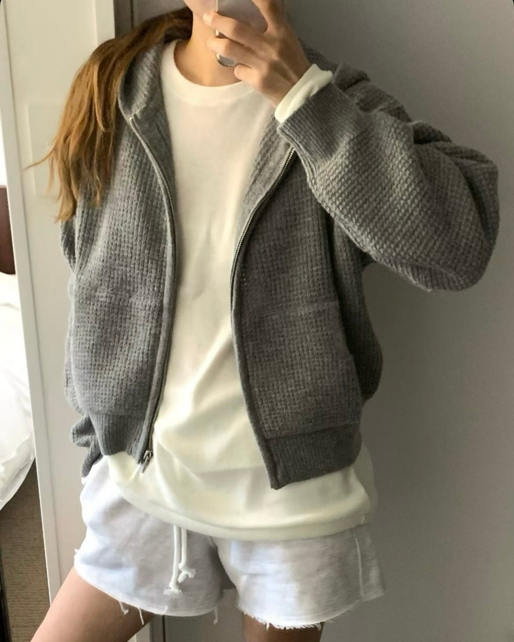 窩夫格連帽外套 3色