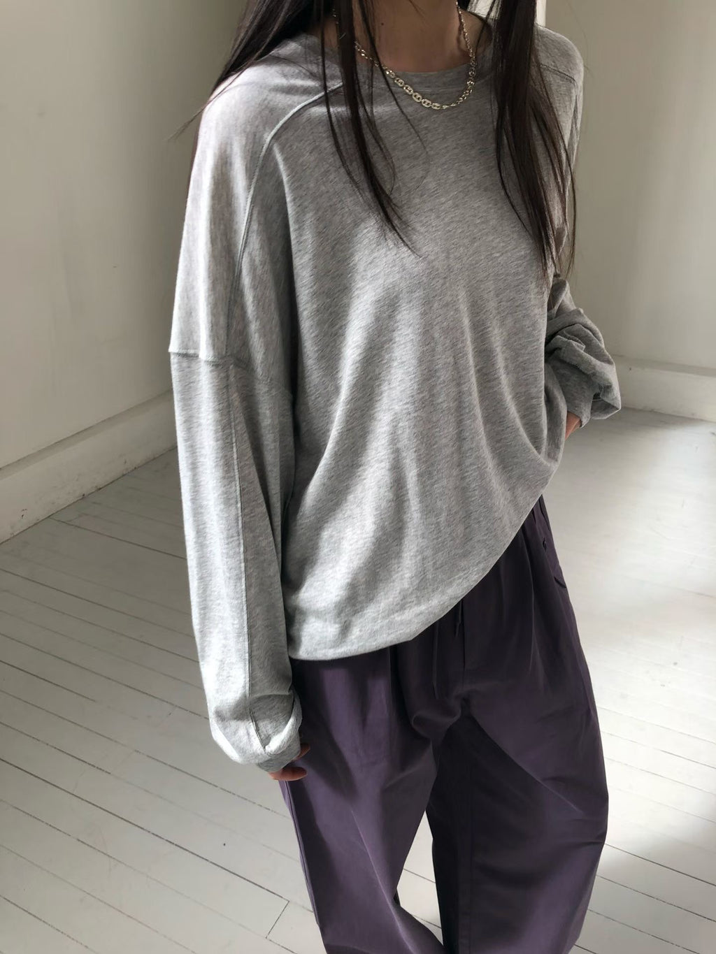 輕薄寬鬆衛衣 (4色)