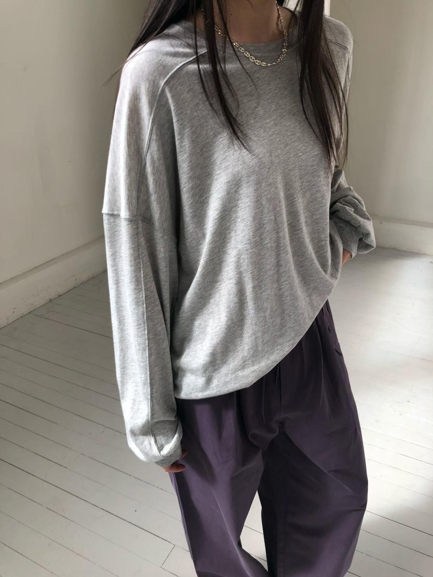 輕薄寬鬆衛衣 (4色)