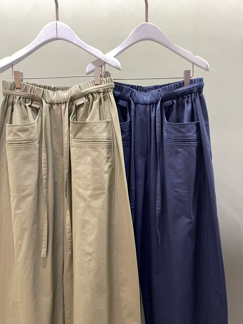 棉質寬鬆長褲 (2色)