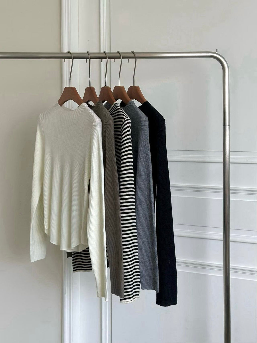 半高領針織上衣 4色