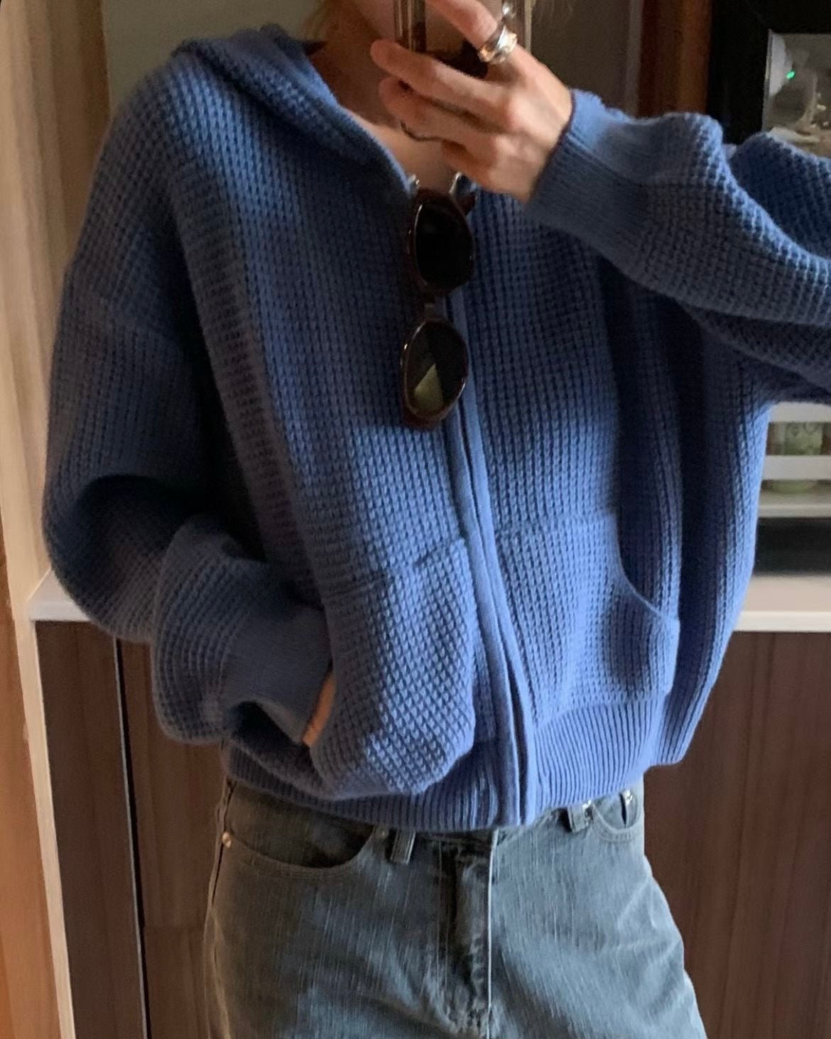 窩夫格連帽外套 3色