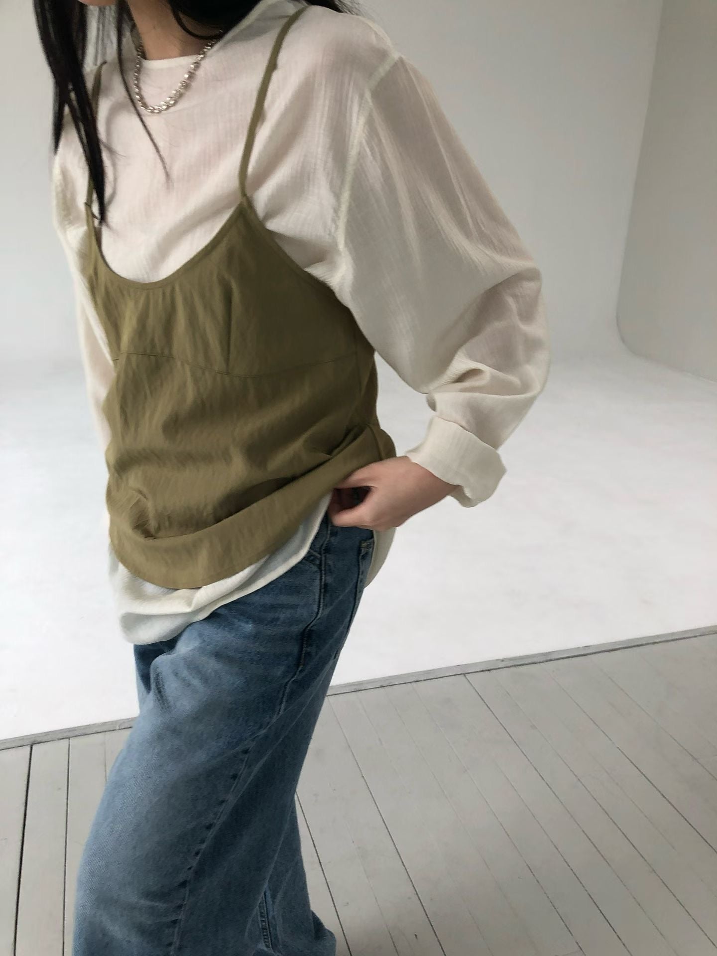 細肩綁帶背心 (2色)