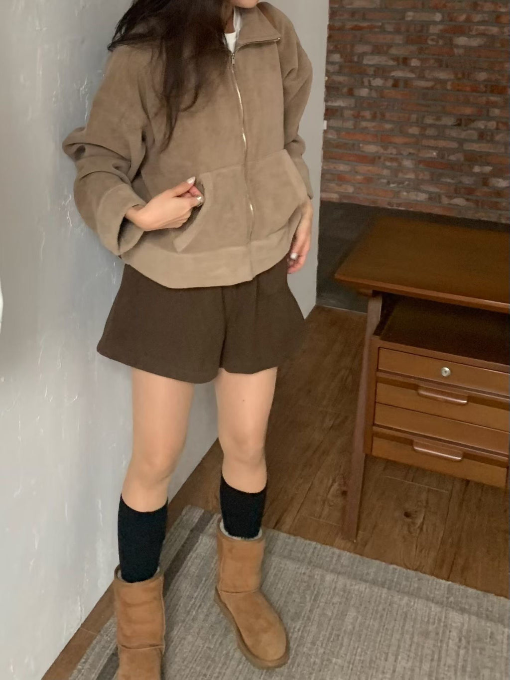 Teddy 高領外套 (2色)