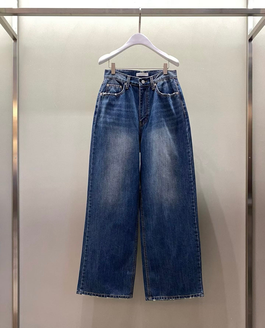 復古內刷毛牛仔褲