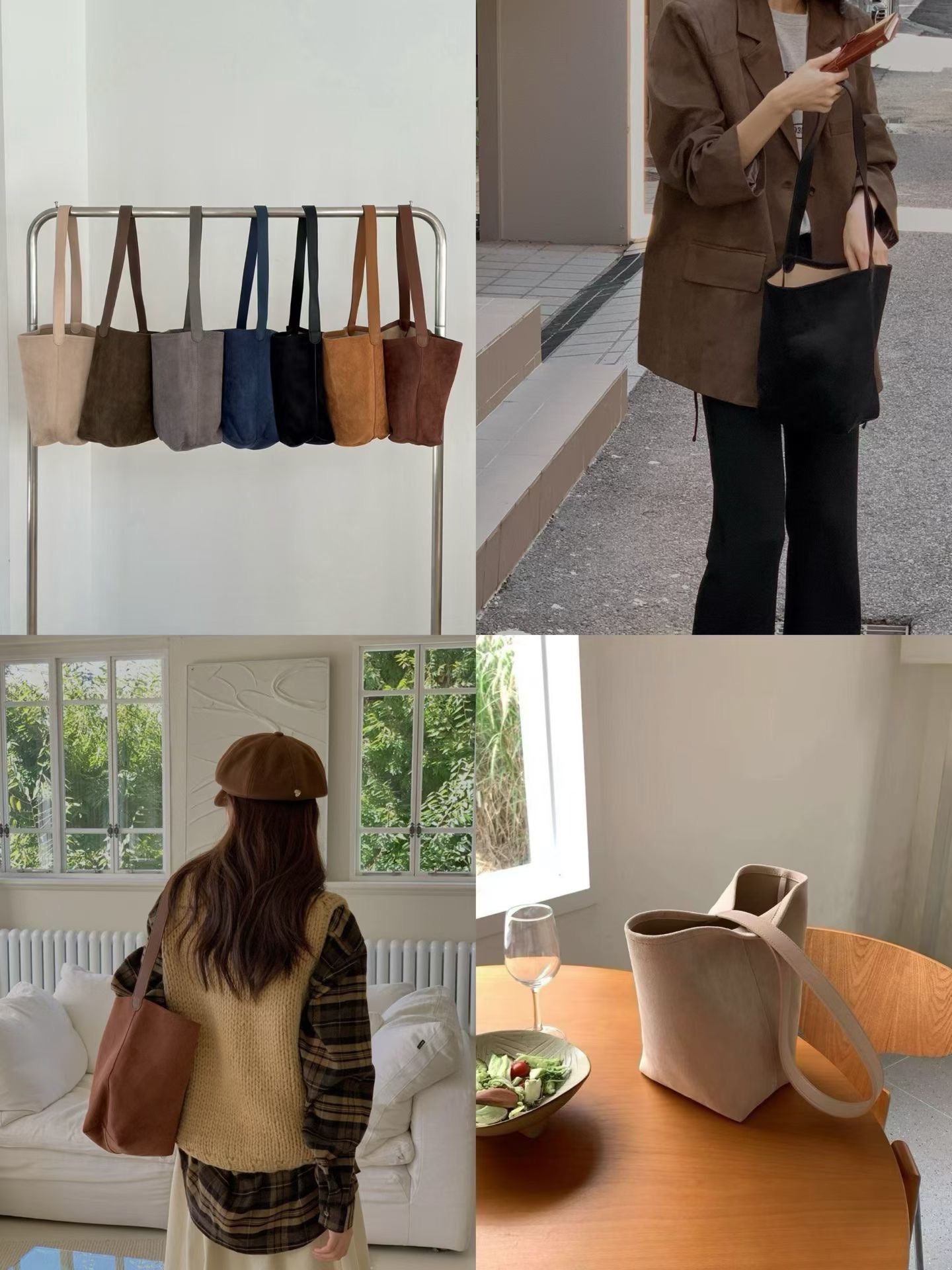 麂皮側背袋 7色