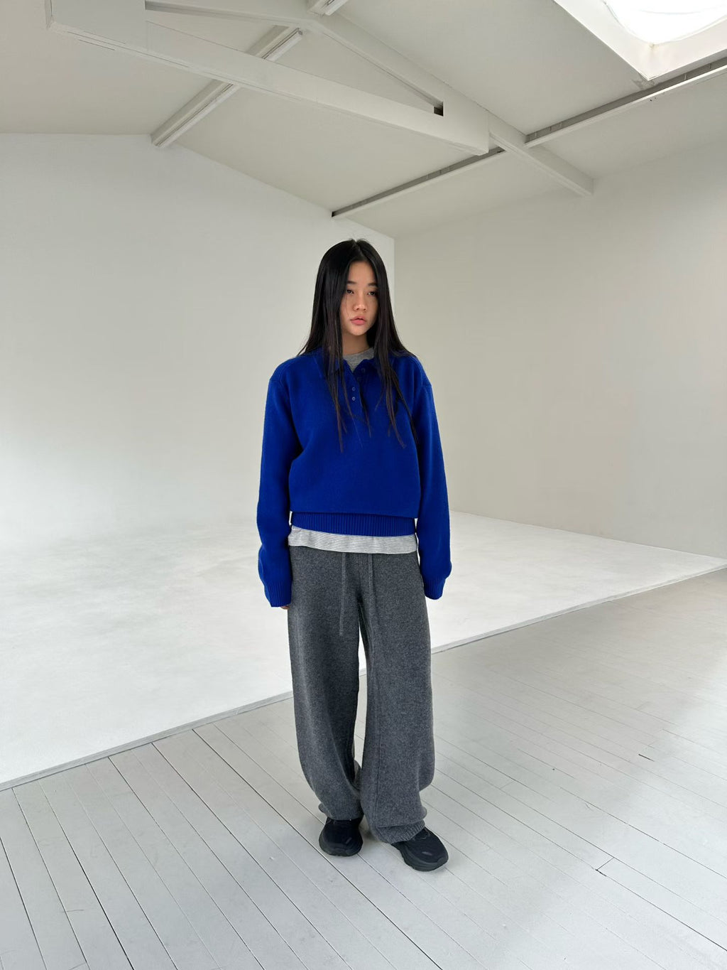 翻領針織上衣 4色