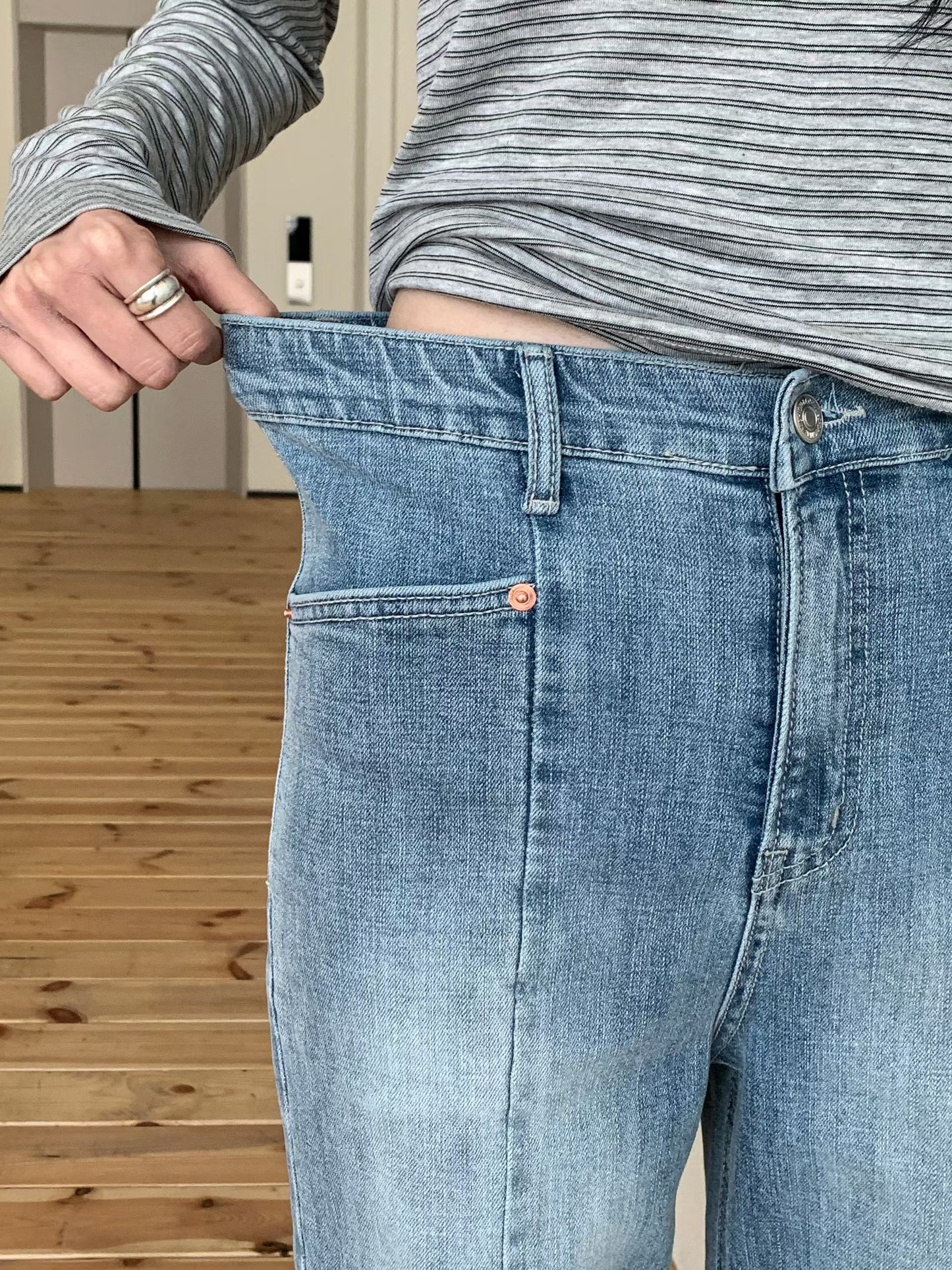 Daily Seam-Line Straight Denim