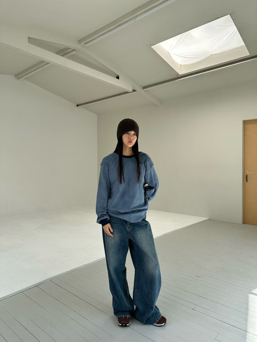 復古內刷毛牛仔褲