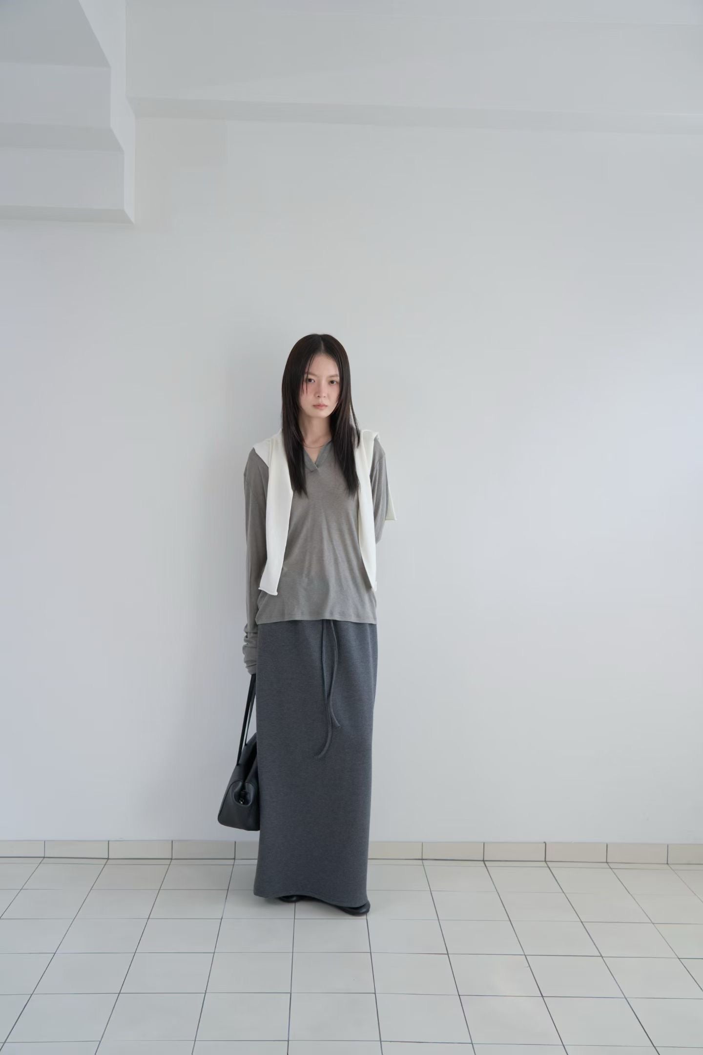 寬鬆領口Tee (4色)