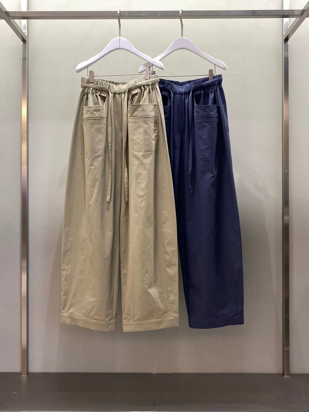 棉質寬鬆長褲 (2色)