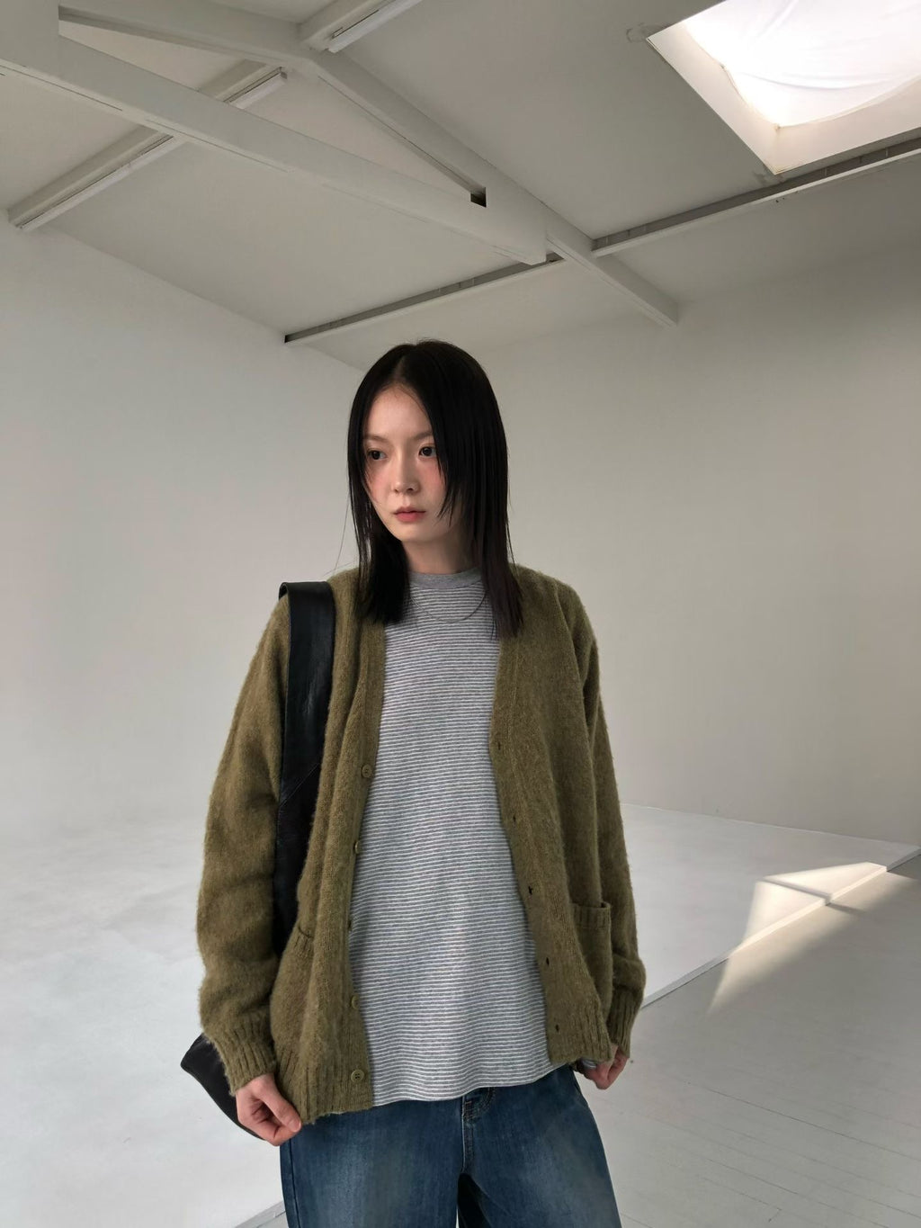 V領排釦針織外套 5色