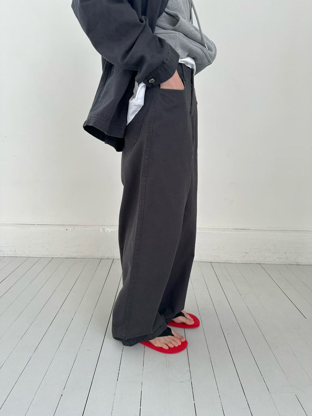 簡約淨色長褲 3色