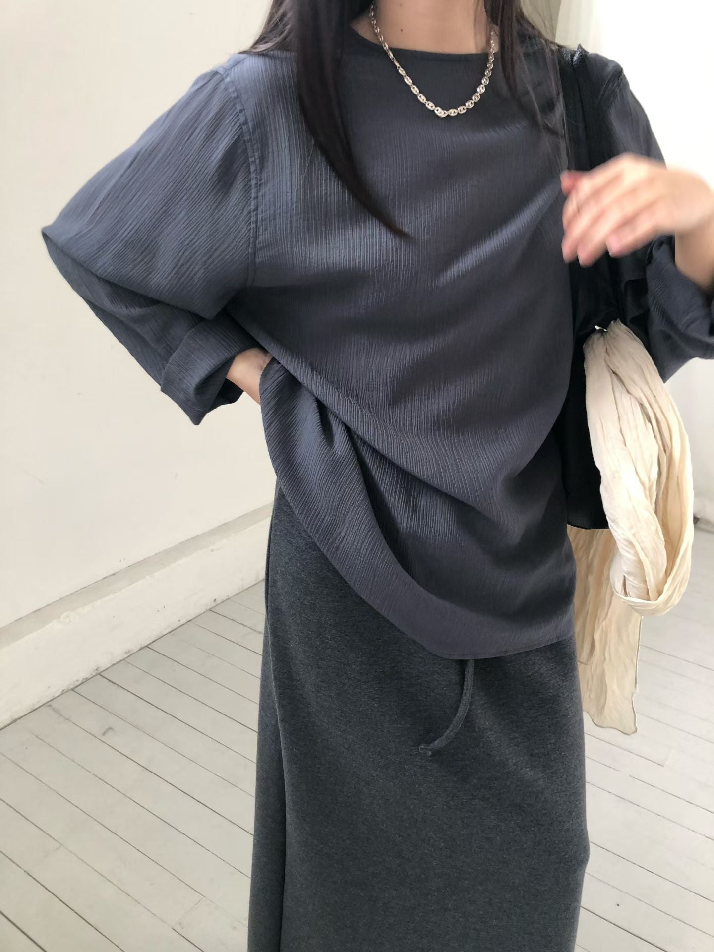 簡約寬鬆上衣 (3色)