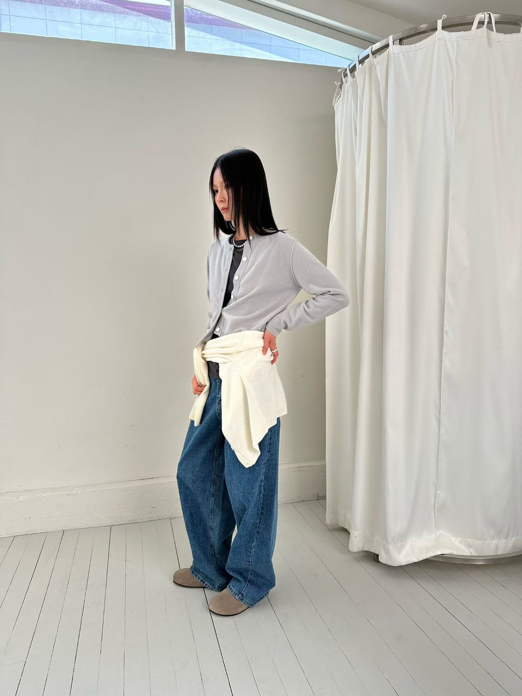 圓領針織外套 3色