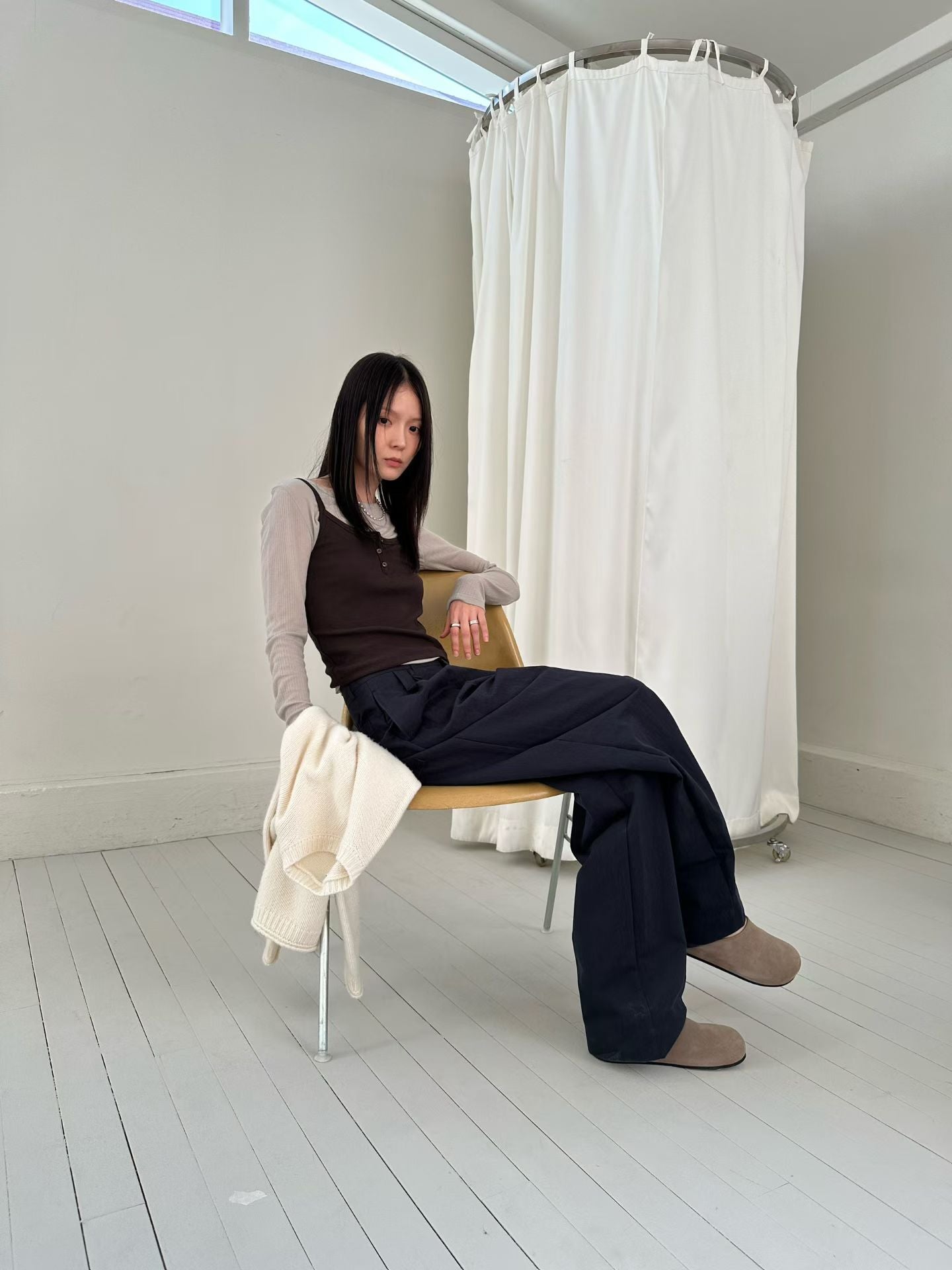 層次穿搭✨拼色背心長袖上衣 4色