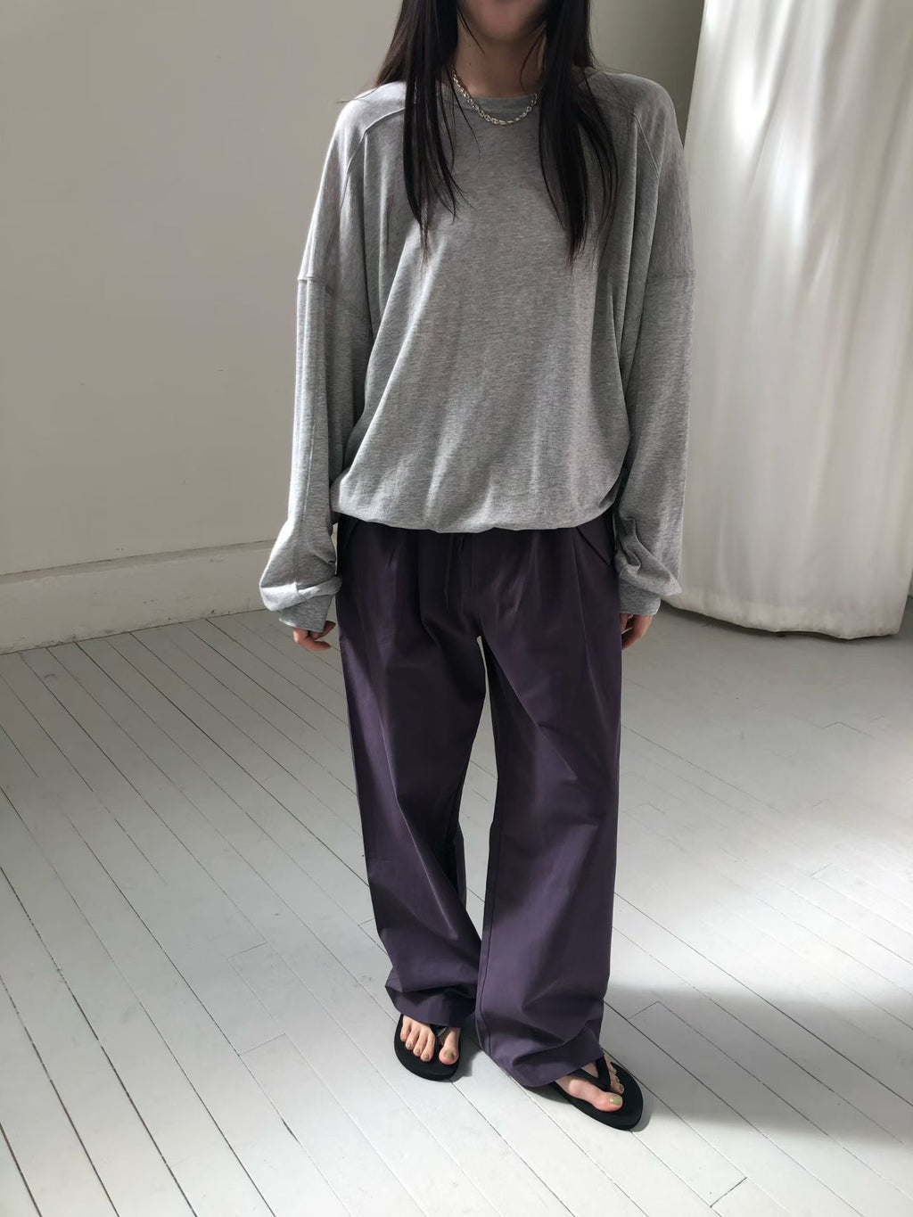 輕薄寬鬆衛衣 (4色)