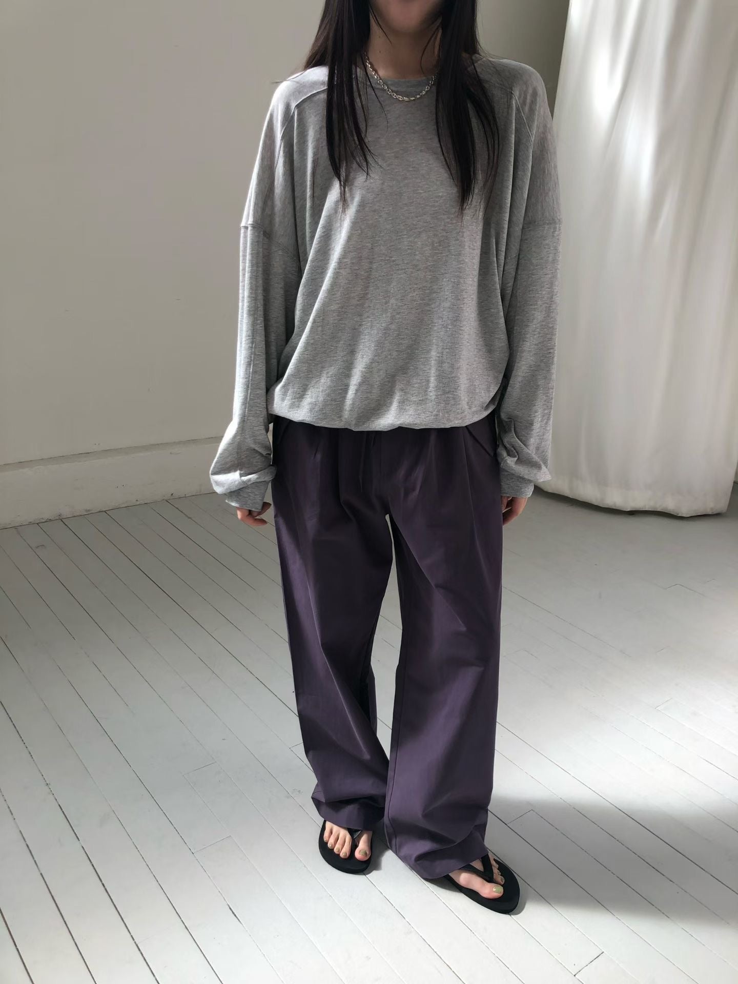 輕薄寬鬆衛衣 (4色)