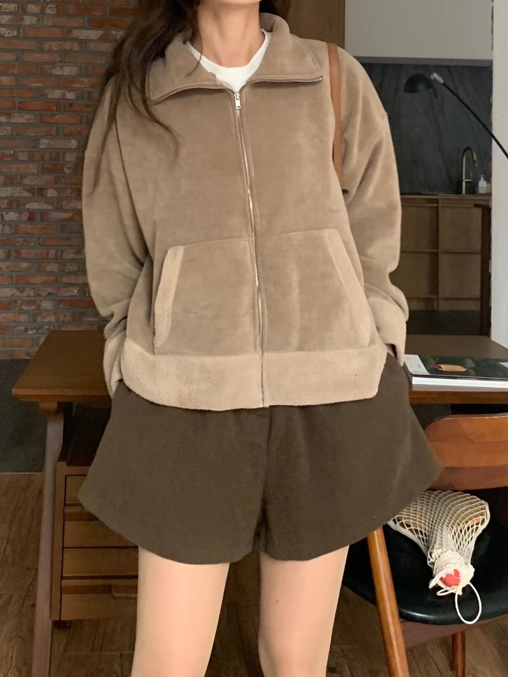 Teddy 高領外套 (2色)