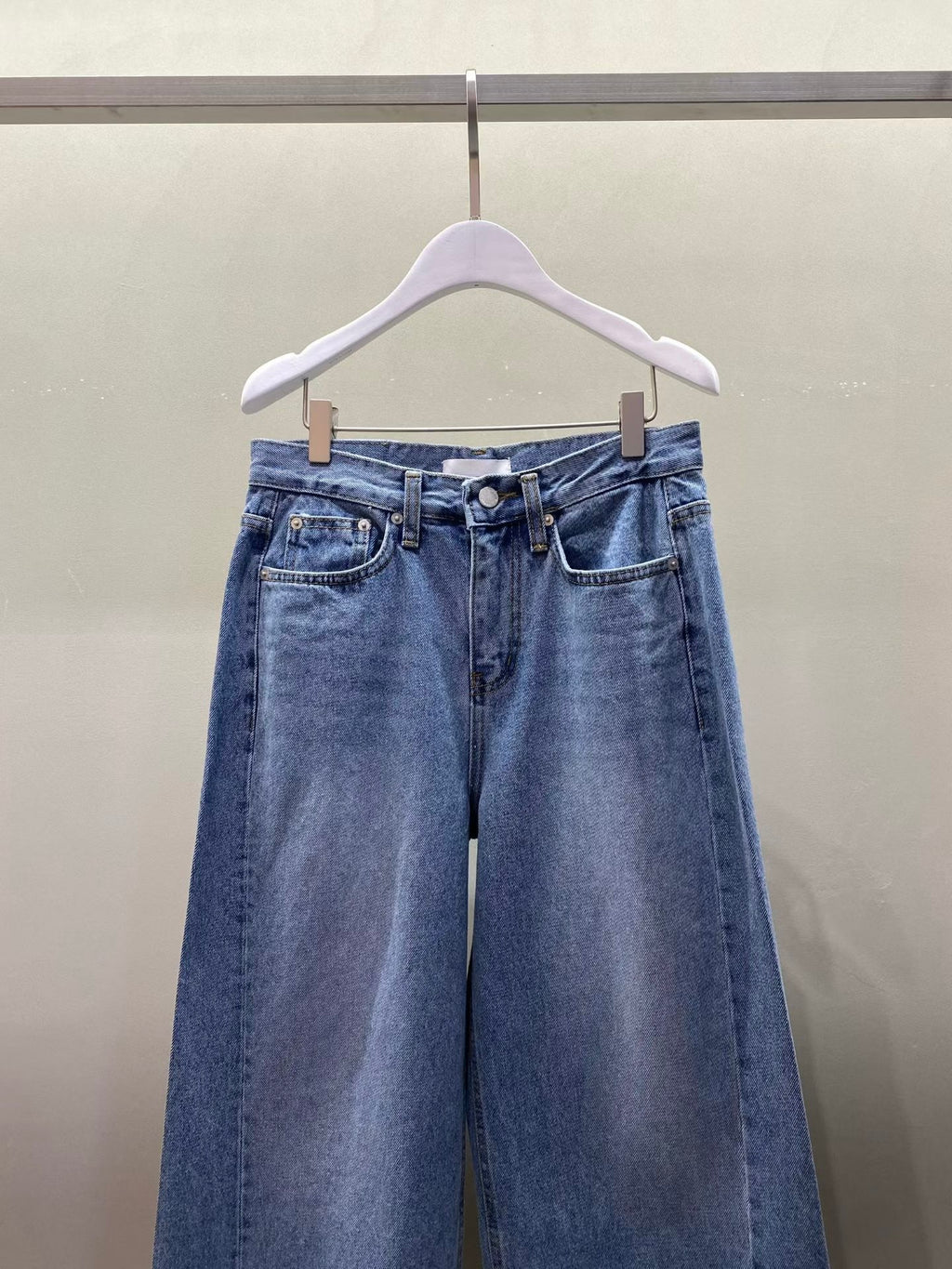 棉質寬鬆牛仔褲