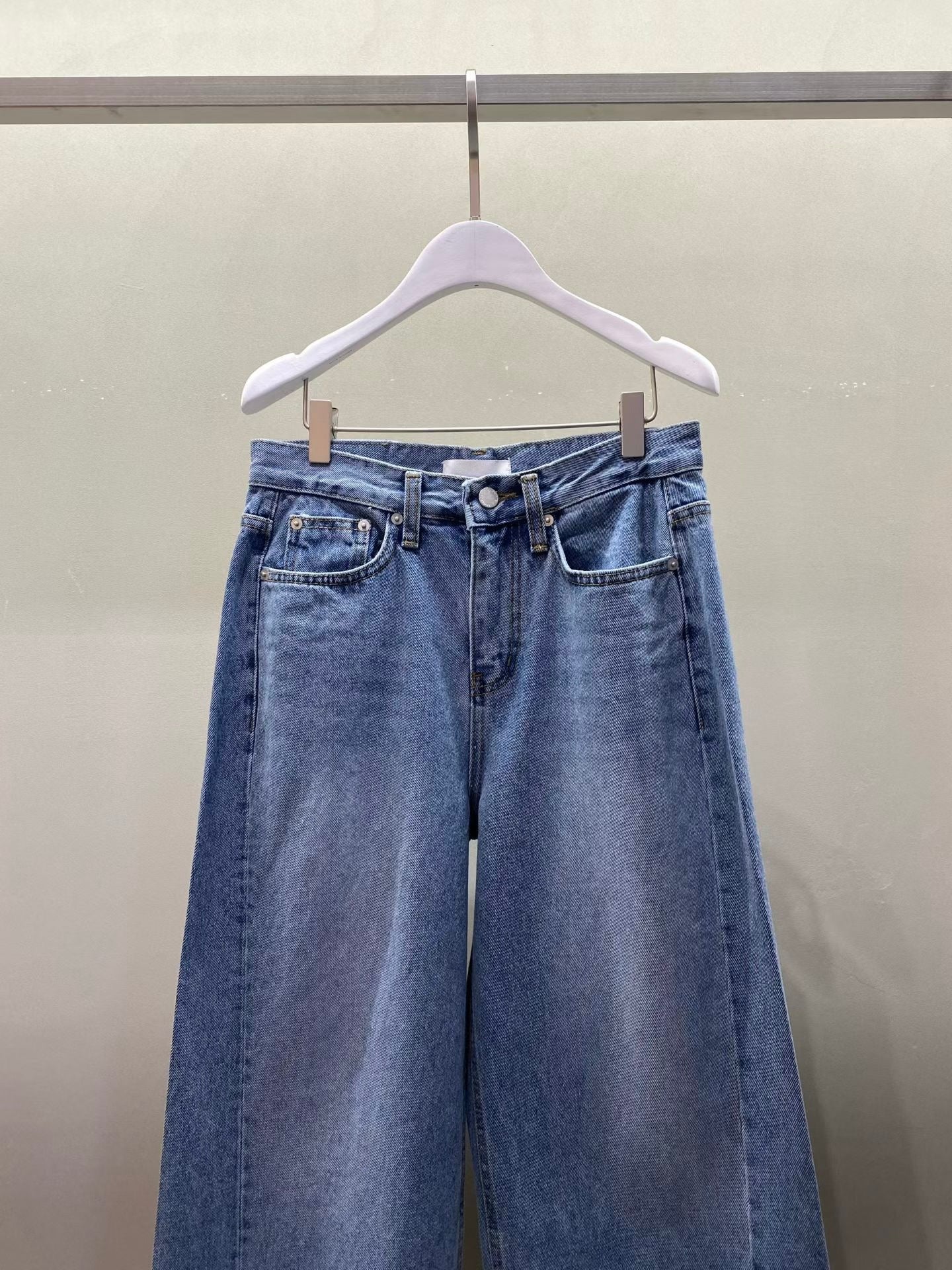 棉質寬鬆牛仔褲